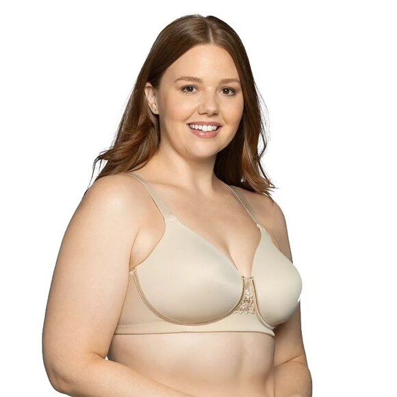 Vanity Fair Beauty Back Bra #71380 Size 42G Damask Neutral Beige No Underwire - Picture 1 of 7